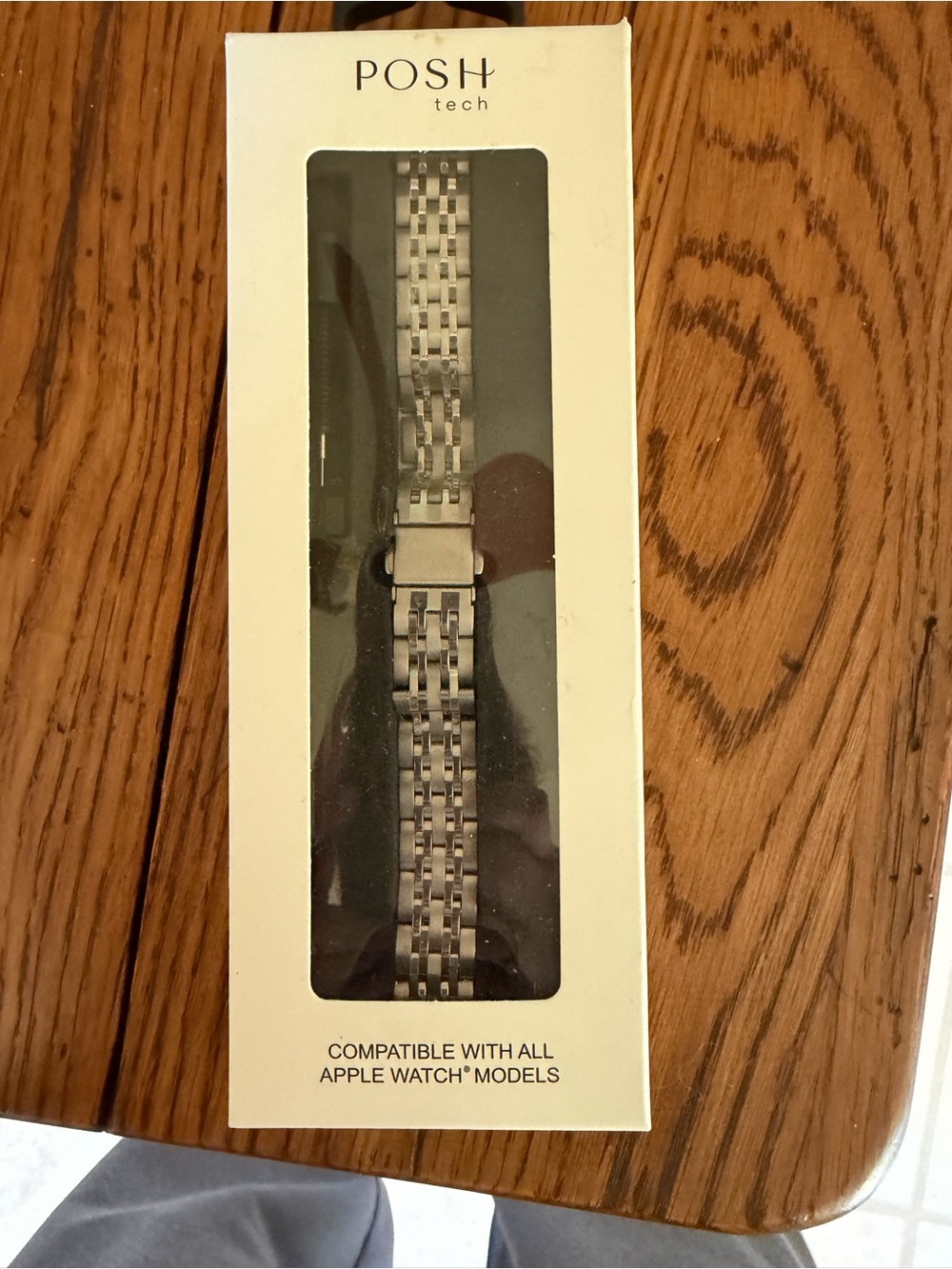 Great Mothers Day Gift Posh Tech Silver Stainless Steel Apple Watch Band